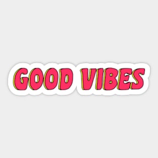 Red Good Vibes Sticker